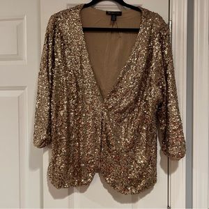Gold sequin jacket from I.N.C, size 2x